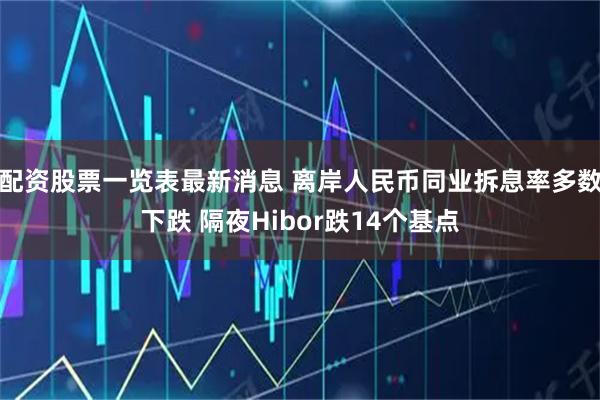 配资股票一览表最新消息 离岸人民币同业拆息率多数下跌 隔夜Hibor跌14个基点